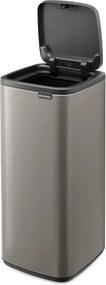 Cestino per la spazzatura grigio in acciaio touch 30 l Bo Touch – Brabantia
