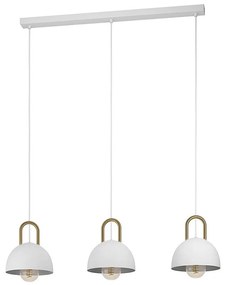 Eglo 99696 - Lampadario su corda CALMANERA 3xE27/40W/230V bianco