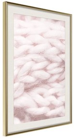 Poster  Pale Pink Knit  Cornice Quadri Cornice d'oro con passe-partout, Larghezza x Altezza Home decor 20x30