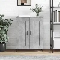 Credenza Grigio Cemento 69,5x34x90 cm in Legno Multistrato 830216