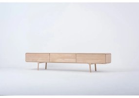 Cassettiera TV in rovere massiccio con 3 cassetti Fawn - Gazzda