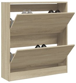 Scarpiera Rovere Sonoma 80x21x87,5 Cm İn Legno Multistrato /