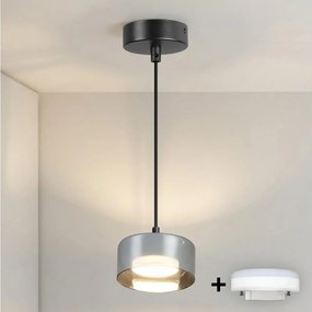 Brilagi - Lampadario a sospensione con cavo AURA LUX 1xGX53/30W/230V nero/fumé