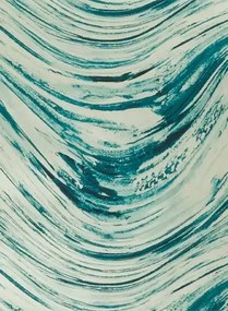 Clarke & Clarke Carta da parati Agata - Teal/ Gold
