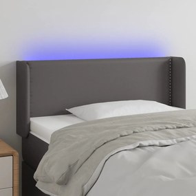 Testiera A Led Grigio 103x16x78/88 Cm İn Similpelle /