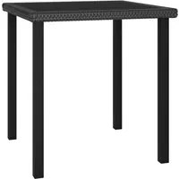 Tavolo da Pranzo da Giardino Nero 70x70x73 cm in Polyrattan 315114