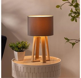 Atmosphera - Lampada da tavolo MOLU 1xE27/25W/230V pino/grigio