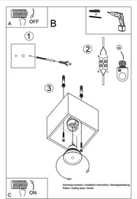 Faretto grigio 10x10 cm Geo – Sollux