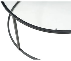 Tavolino BERLIN 45x80 cm nero/limpido