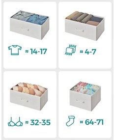 Armadietto con cassetti KIRA bianco/marrone