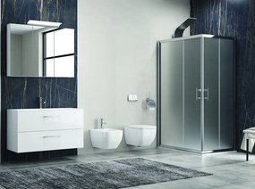 Box doccia 80x70 cm angolare cristallo satinato KF1000 - KAMALU