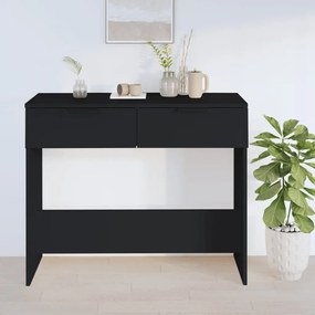 Tavolino Consolle Nero 90x36x75 Cm İn Legno Multistrato /