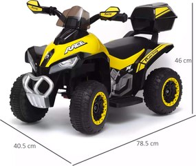 Mini Quad Elettrico per Bambini 6V Kidfun Invictus Giallo...