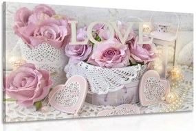 Quadro su tela – Decorazione romantica in stile vintage