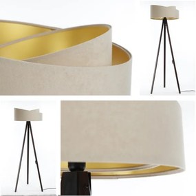 Lampada da terra GALAXY 1xE27/60W/230V beige/wenge