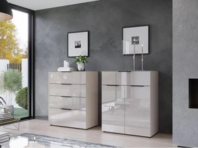 Cassettiera alta color crema 83x102 cm Oakland - Germania