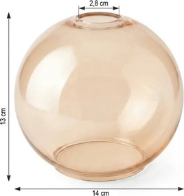 Vetro di ricambio POBO Ø 14 cm beige fumé
