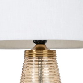 Lampada da tavolo Tessuto Sintetico Dorato Metallo 33 x 33 x 60 cm