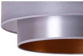 Duolla - Lampadario a sospensione con filo NANTES 1xE27/15W/230V diametro 45 cm argento/rame