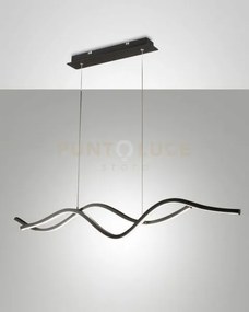 Sinuo lampadario a sospensione nera a led 3000k - 36w - 3880 lm dim...