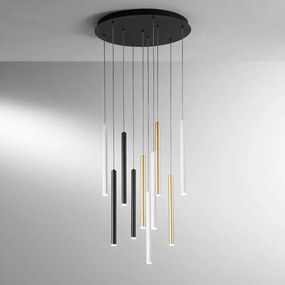 Lampadario LED moderno Pype multicolore Ø50cm, LUCE AMBIENTE DESIGN