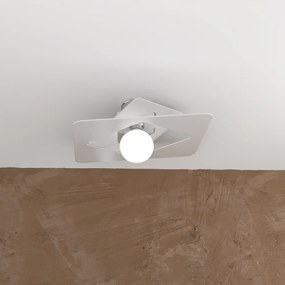 Plafoniera Moderna Wacky Metallo Bianco 1 Luce E27 45Cm