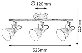 Rabalux 5968 - Faretto VIVIENNE 3xE14/40W