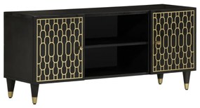 Mobile Porta Tv 105x33x46cm İn Legno Massello Di Mango /