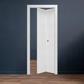 Porta pieghevole a libro simmetrica Demios bianco L 80 x H 210 cm destra