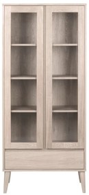 Vetrina color legno naturale effetto rovere 80x178 cm Nagano - Actona