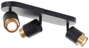 Brilliant - Faretto LED COVELO 3xGU10/5W/230V nero/oro