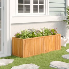 Letto Da Giardino Rialzato 150x50x50 Cm Legno Massello Di Teak /