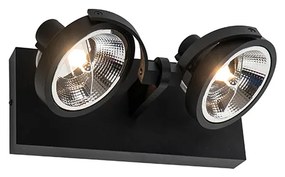 Faretto moderno nero 2 luci - Master 111