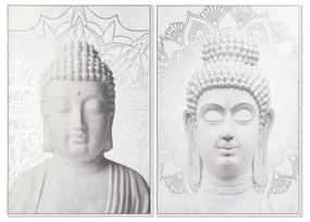 Quadro DKD Home Decor 82,5 x 4,5 x 122,5 cm Buddha Orientale (2 Unità)