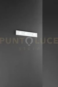 Plafoniera in metallo bianco bottone 3 luci attacco gx53 60cm