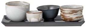 Set di 4 ciotole in gres e vassoio per sushi Masami - Bloomingville
