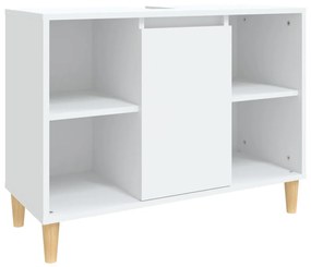 Mobile lavabo bianco 80x33x60 cm in legno multistrato