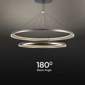 Lampadario LED moderno 65W grigio champagne 3000K – Design elegante