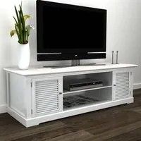 Porta TV Bianco in Legno 241373