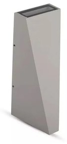 Applique Lampada LED da Muro Piramide 6W 3000K Carcassa Grigia Doppio Fascio Luminoso Up-Down IP65 SKU-8299