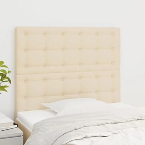 Testiera 2 Pz Crema 80x5x78/88 Cm İn Tessuto /