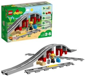 Playset di Veicoli   Lego DUPLO 10872 Train rails and bridge         26 Pezzi