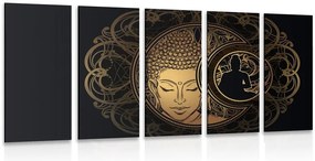 Quadri 5 pezzi – Forza armoniosa del Buddha