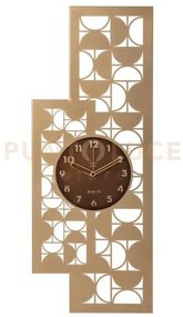 Orologio vogue oro laccato ,caramello industrial in ferro 34,5x90hcm