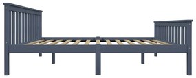 Giroletto grigio in legno massello di pino 160x200 cm