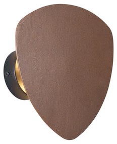 Lampada da parete di design bronzo organico 20 cm 2 luci - Pulley