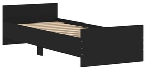 Giroletto Nero 75x190 cm Small Single in Legno Multistrato