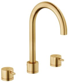 Rubinetto per lavabo TAYRONA oro spazzolato satinato HUBER H 26 cm