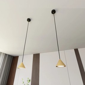 Sospensione Minimal Skadi 1 Luce In Acciaio Oro