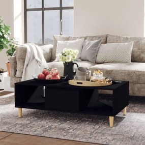 Tavolino Da Salotto Nero 103,5x60x35 Cm İn Legno Multistrato /
